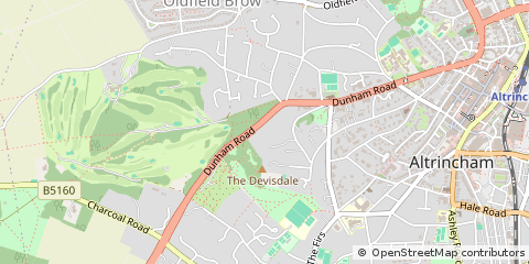 Map of Altrincham, Cheshire
