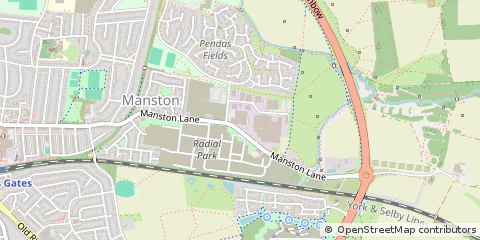 Map of Leeds, West Yorkshire