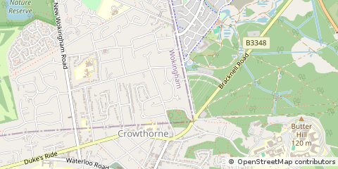 Map of Crowthorne, Berkshire
