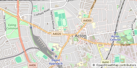 Map of London, Acton