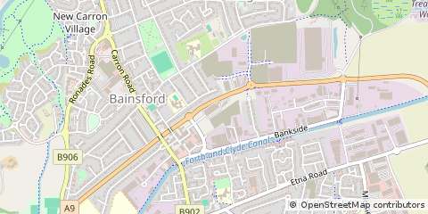 Map of Falkirk, Stirlingshire