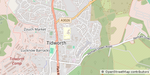 Map of Tidworth, Wiltshire