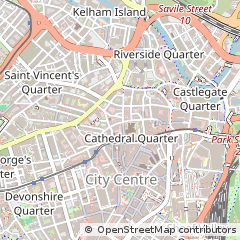 Map of Sheffield, South Yorkshire