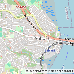 Map of Saltash, Cornwall