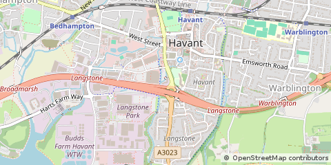 Map of Havant, Hampshire