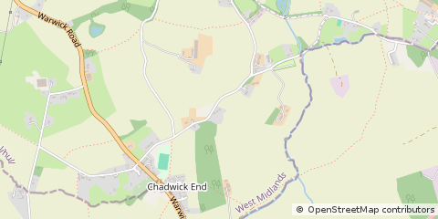 Map of Solihull, West Midlands
