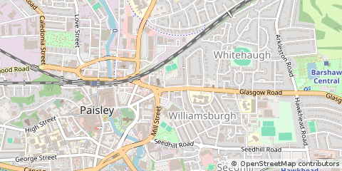 Map of Paisley, Renfrewshire