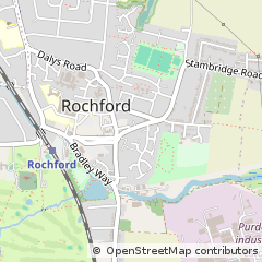 Map of Rochford, Essex