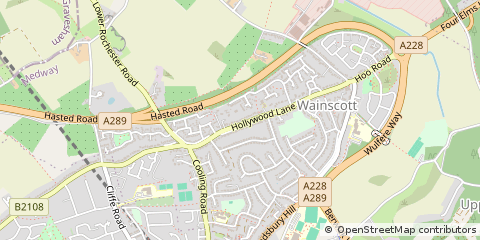 Map of Rochester, Kent