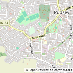 Map of Pudsey, West Yorkshire