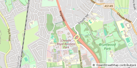 Map of Cheadle, Cheshire