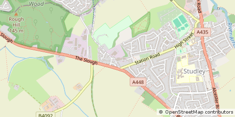 Map of Studley, Warwickshire