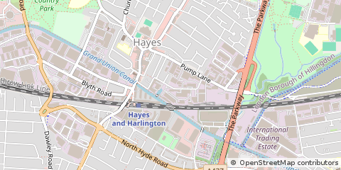 Map of Hayes, Middlesex