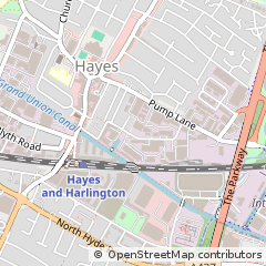 Map of Hayes, Middlesex