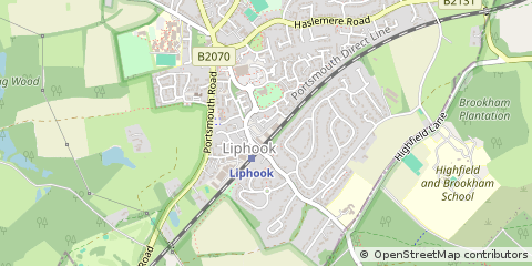 Map of Liphook, Hampshire