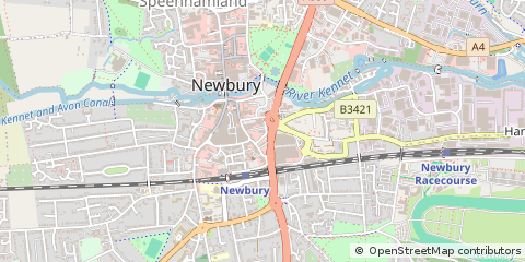 Map of Newbury, Berkshire