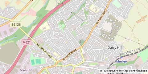 Map of Leeds, West Yorkshire