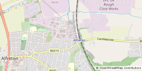Map of Alfreton, Derbyshire