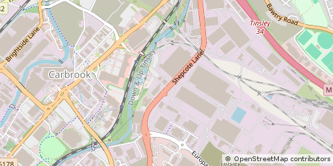 Map of Sheffield, South Yorkshire