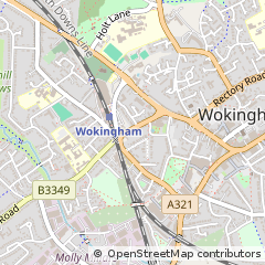 Map of Wokingham, Berkshire