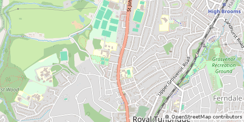 Map of Tunbridge Wells, Kent