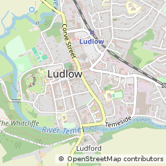 Map of Ludlow, Shropshire