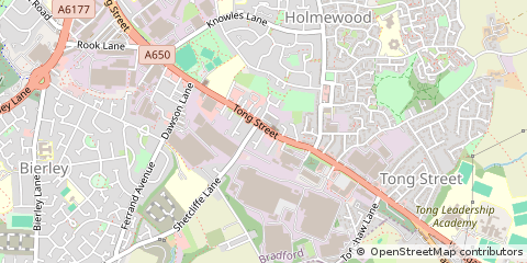 Map of Bradford, West Yorkshire