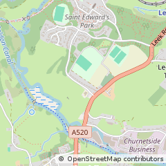 Map of Leek, Staffordshire