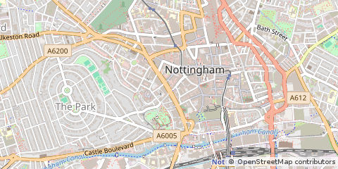 Map of Nottingham, Nottinghamshire