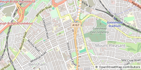 Map of Gateshead