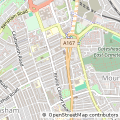 Map of Gateshead