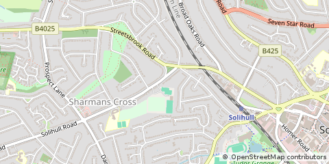 Map of Solihull, West Midlands
