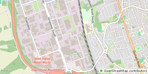Map of Gateshead, Tyne and Wear