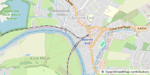 Map of Bourne END, Buckinghamshire
