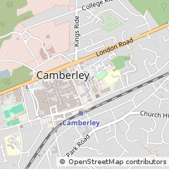 Map of Camberley, Surrey