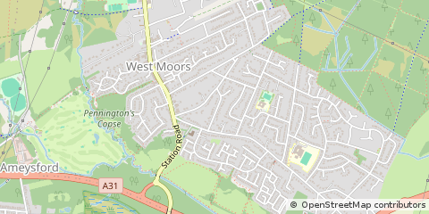Map of Ferndown, Dorset