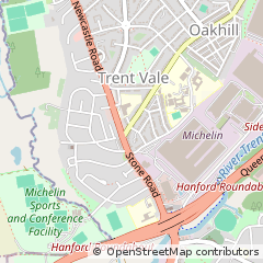 Map of Stoke-on-Trent, Nottinghamshire
