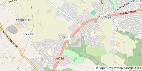 Map of Halifax, West Yorkshire