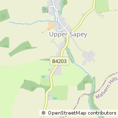 Map of Worcester, Herefordshire