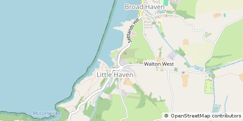 Map of Haverfordwest, Pembrokeshire