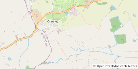 Map of Onneley, Cheshire