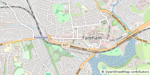 Map of Fareham, Hampshire