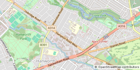 Map of Feltham, Middlesex