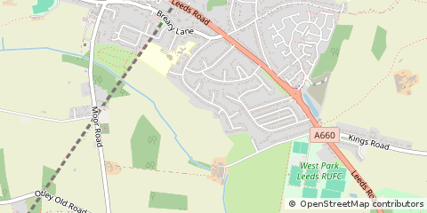 Map of Leeds, West Yorkshire