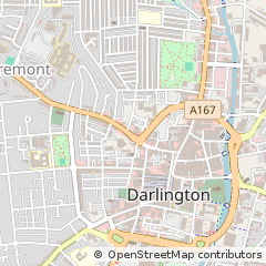 Map of Darlington, Co Durham