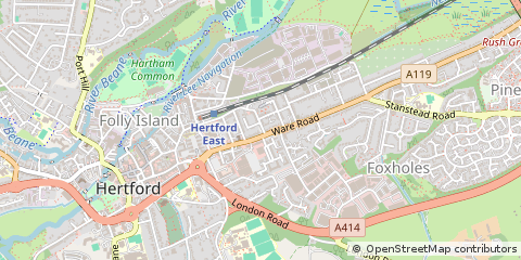 Map of Hertford