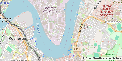 Map of Medway City Estate, Rochester, Kent