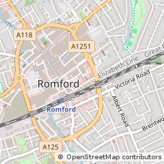 Map of Romford, Essex