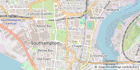 Map of Southampton, Hampshire