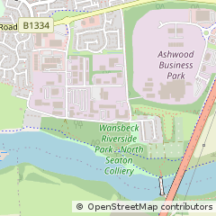 Map of Ashington, Northumberland